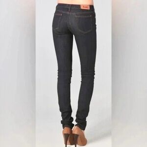 Vintage acne distressed black/gray jeans size 27 grunge preppy fringe